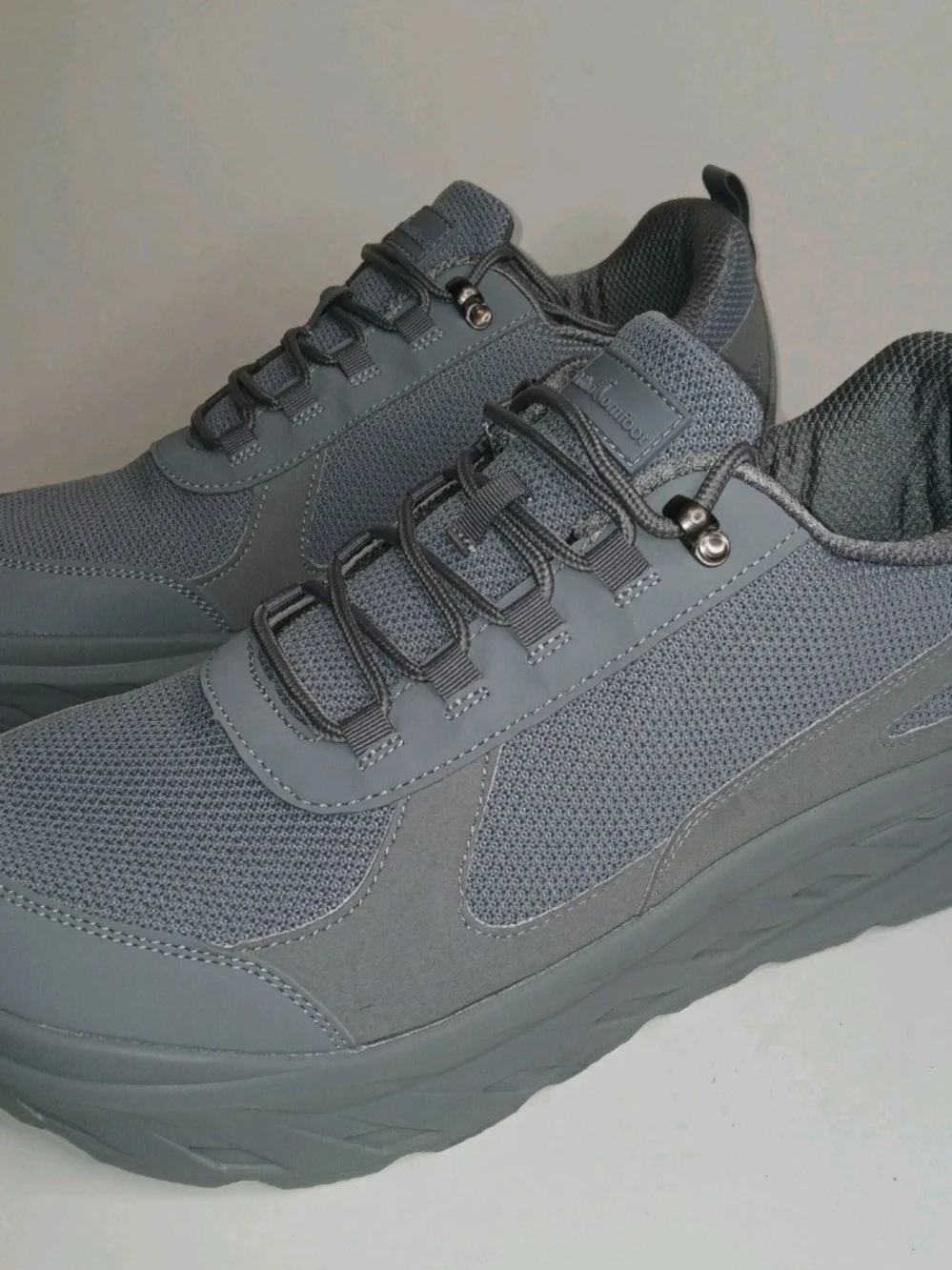 OrthoComfoot Men's 12W Grey Athletic Walking Shoes Cushion Orthopedic OFTN01B